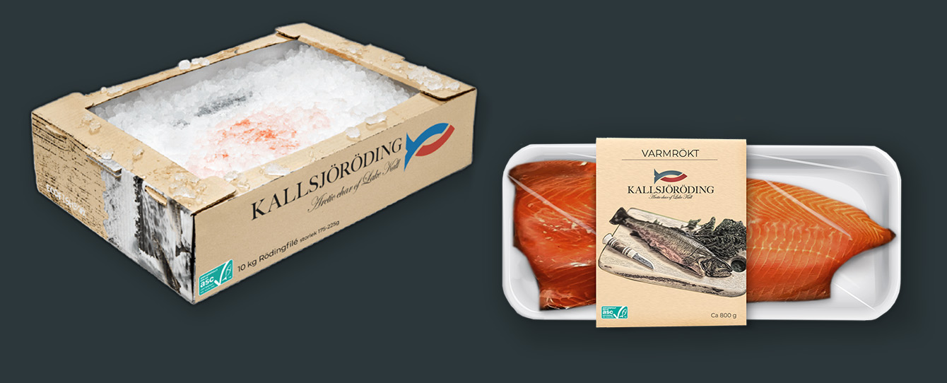 Cold Lake's Arctic Char packaging illustrations